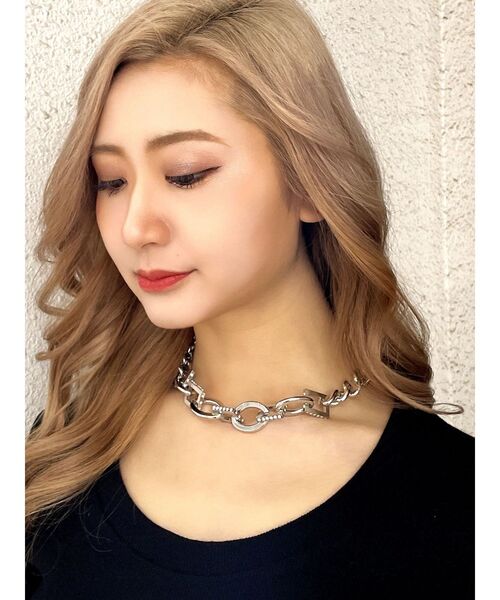 GYDA（ジェイダ） ネックレス JEYSUSスクエアラインストーンネックレス 