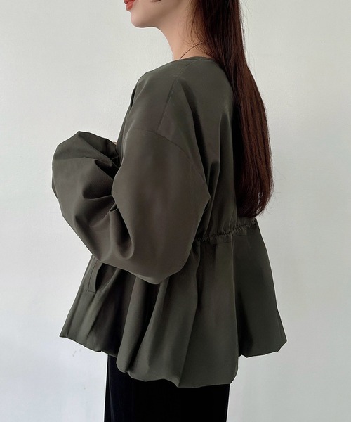 Meiru ブルゾン アウター ウエストドロストブルゾン レディース