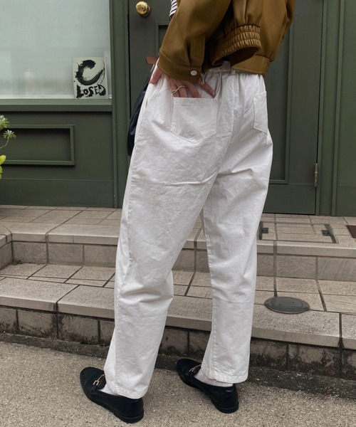 uncrave ハイウエスト チノパンツ チノパン ハイウエストチノパンツ レディース : ZOZOTOWN Yahoo