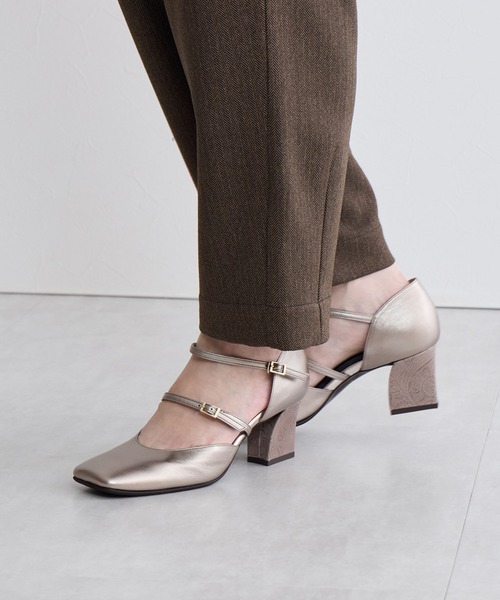 HIMIKO パンプス 「Made in Japan」ダブルベルトセパレートパンプス