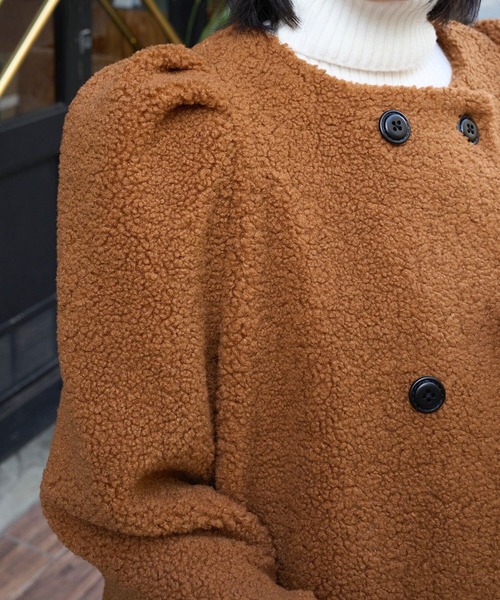 KOBE LETTUCE（神戸レタス） ノーカラーコート コート 選べるツイード