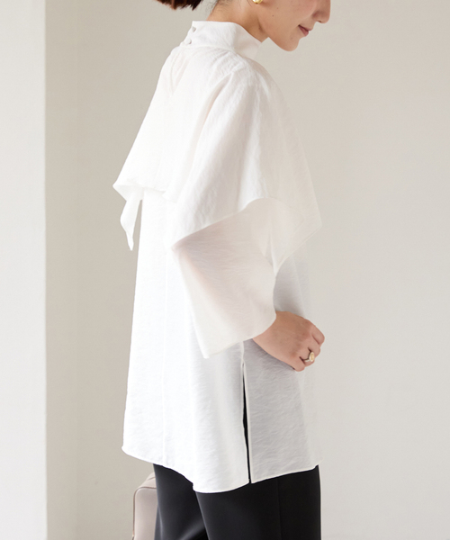 VERMEIL par iena ブラウス シャツ ショールブラウス レディース  