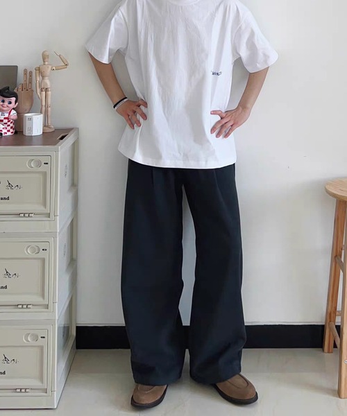 TOBEE ワイドパンツ スラックス 「TOBEE」タックワイドストレート