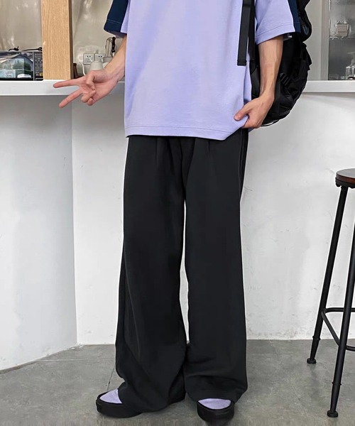 TOBEE ワイドパンツ スラックス 「TOBEE」タックワイドストレート