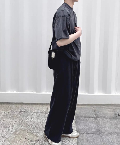 TOBEE スラックス 「TOBEE」タックワイドストレート スラックス メンズ