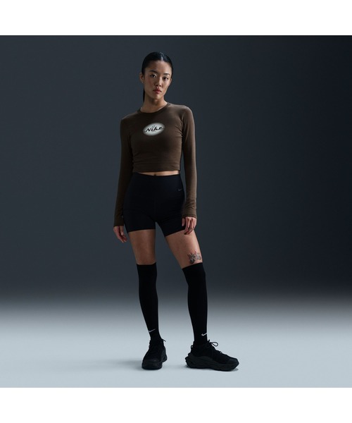 売れ筋商品|||ナイキ Tシャツ レディース トップス STREET CROP - Polo shirt - black Womens Black Tops and T-Shirts. Nike JP