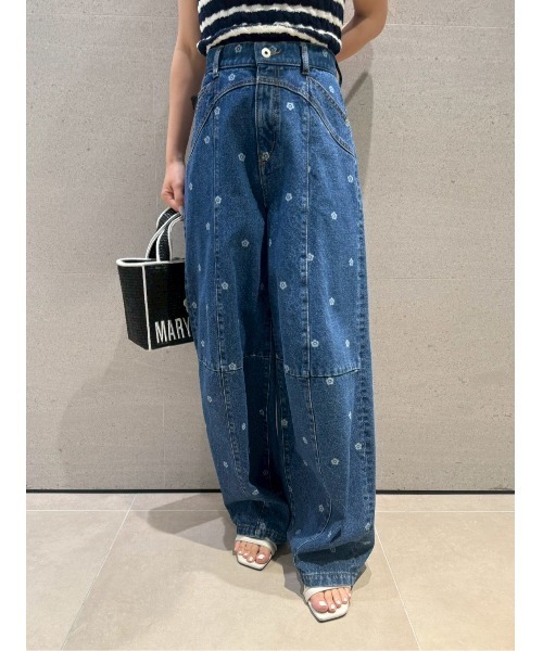 LILY BROWN 　MARY QUANT ワイドデニムパンツ LILY BROWN｜【WEB限定】【LILY BROWN×MARY QUANT】デイジー柄