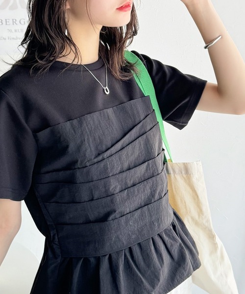 tシャツ 簡単おしゃれが叶う。Tシャツ×ビスチェドッキング半袖トップス レディース | classicalelf | 04