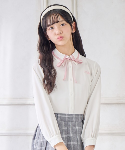 ふささま専用】ELLE PETITE女の子スーツ＆ブラウス、リボンタイ付き