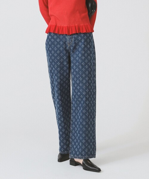 【タグ付き新品未使用】 Ray BEAMS ジャカード デニム パンツ BEAMS WOMEN｜ジャカード デニム パンツ | Rakuten Fashion(楽天