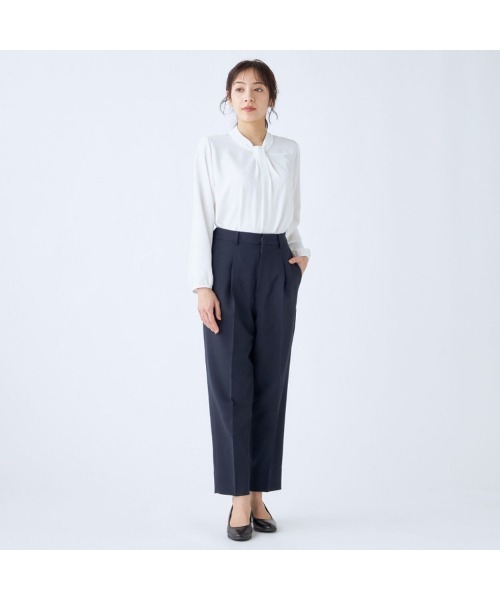 ブラウス シャツ 「７分丈」タイ付き2WAYプルオーバートップス レディース SUIT SELECT ブラウス シャツ 「7分丈」タイ付き2WAYプル