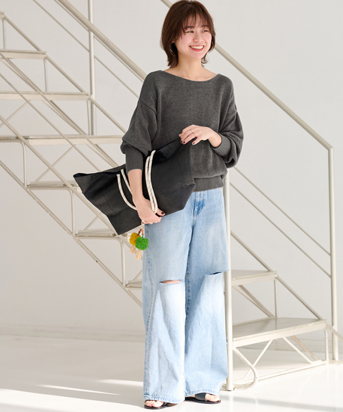 ニット セーター リネンコットン2WAYプルオーバー レディース JOURNAL STANDARD relume ニット セーター リネンコットン2WAY
