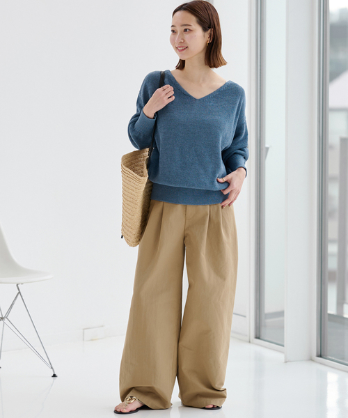 ニット セーター リネンコットン2WAYプルオーバー レディース JOURNAL STANDARD relume ニット セーター リネンコットン2WAY
