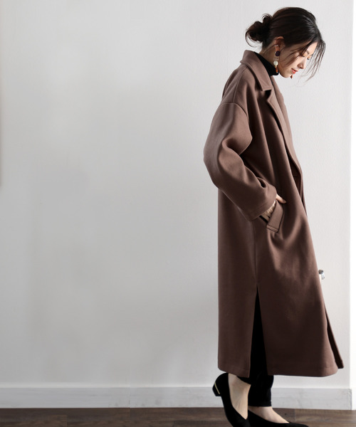 「classicalelf」 チェスターコート MEDIUM ブラウン レディース_画像7