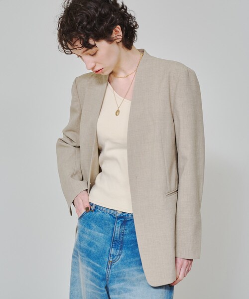 DRESSTERIOR ドレステリア　ノーカラージャケット　福田麻琴さんコラボ DRESSTERIOR ジャケット ノーカラージャケット 「スタイリスト