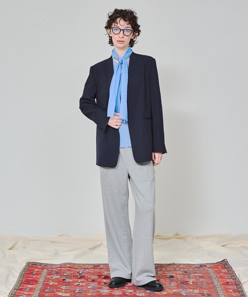 ドレステリア　ネイビー ノーカラージャケット DRESSTERIOR ジャケット ノーカラージャケット 「スタイリスト
