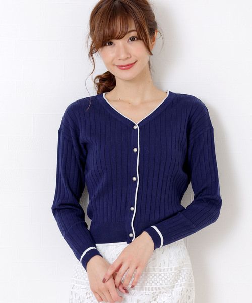 「MISCH MASCH」 カーディガン MEDIUM パープル レディース_画像8