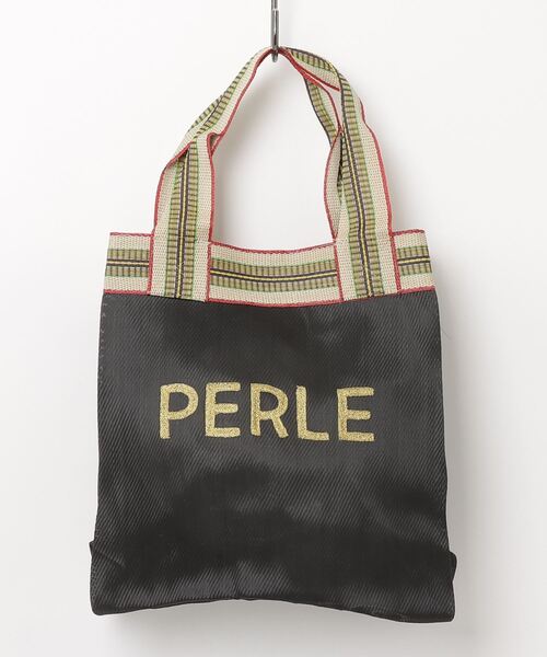 Per sist ence トートバッグ スクエア刺繍ロゴビニールトート
