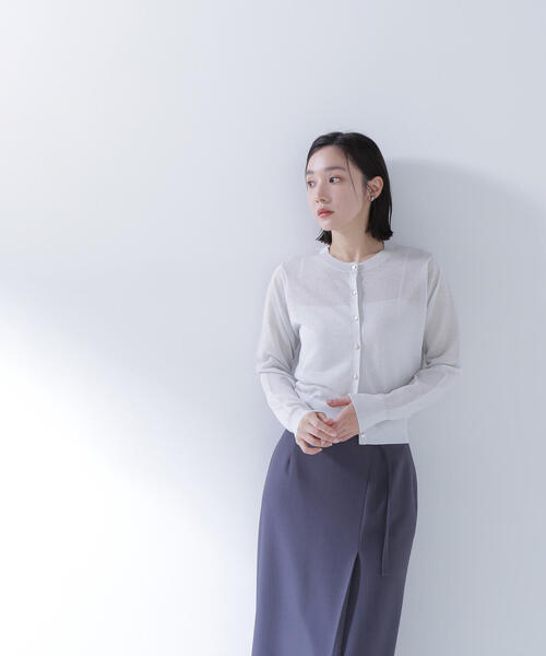 NATURAL BEAUTY BASIC カーディガン ラメシアーベーシック
