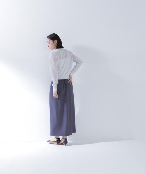 カーディガン ラメシアーベーシックカーディガン レディース NATURAL BEAUTY BASIC カーディガン ラメシアーベーシック