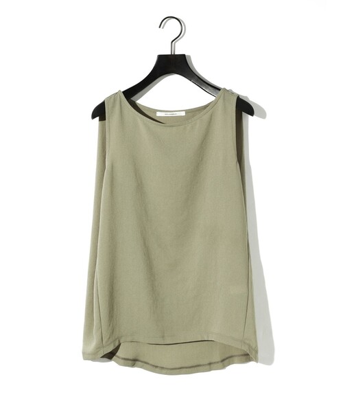 MIDIUMISOLID / ミディウミソリッド MIDIUMISOLID for Ladies ノースリーブタックワイドプルオーバー MIDIUMISOLID tシャツ for Ladies ノースリーブタックワイドプル