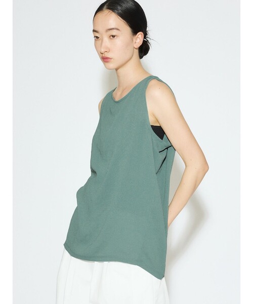 MIDIUMISOLID tシャツ for Ladies ノースリーブタックワイドプル