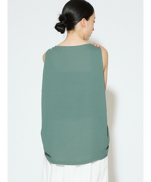 MIDIUMISOLID tシャツ for Ladies ノースリーブタックワイドプル
