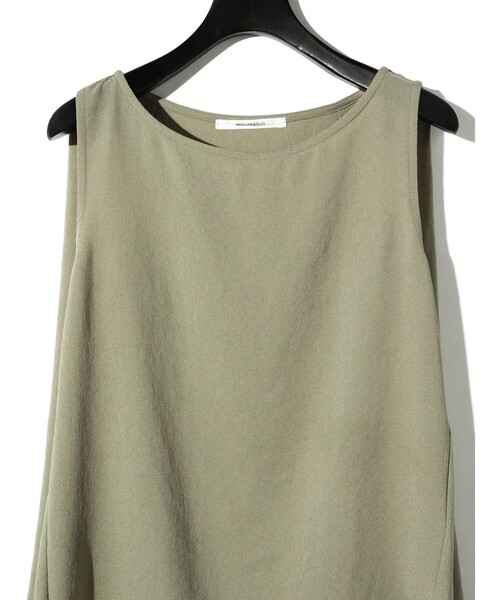 MIDIUMISOLID tシャツ for Ladies ノースリーブタックワイドプル