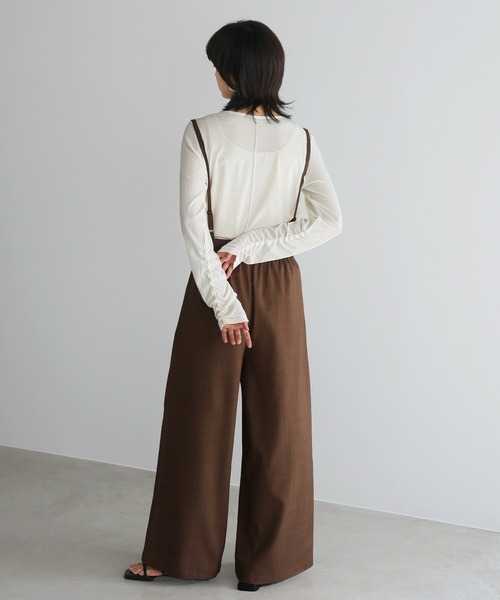 itto tシャツ くしゅくしゅシャーリング袖シアートップス