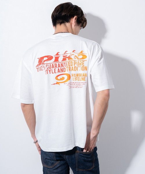 Pleasure Tシャツ ホワイト バックプリント PIKO tシャツ バックプリントTシャツ メンズ : ZOZOTOWN Yahoo