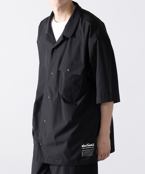 WILD THINGS シャツ 「WILD THINGS」OPEN COLLAR POCKET SHIRT