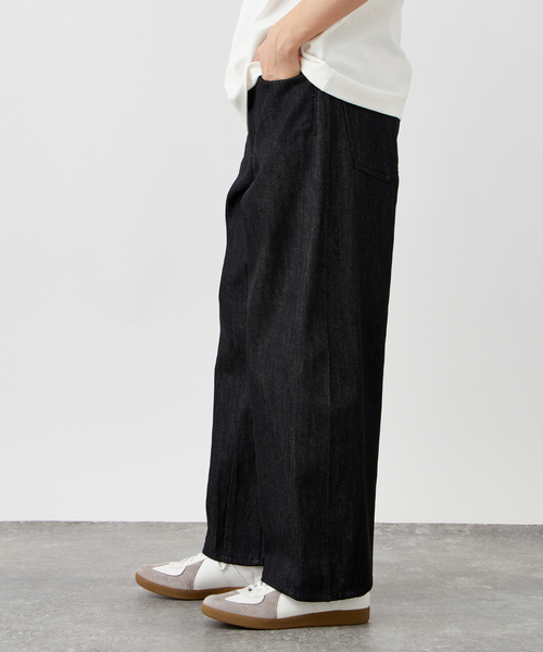黒 ストレートデニム 33x30 干場別注 S.Slim STR 5pocket USD クロップドデニム – MINIMAL