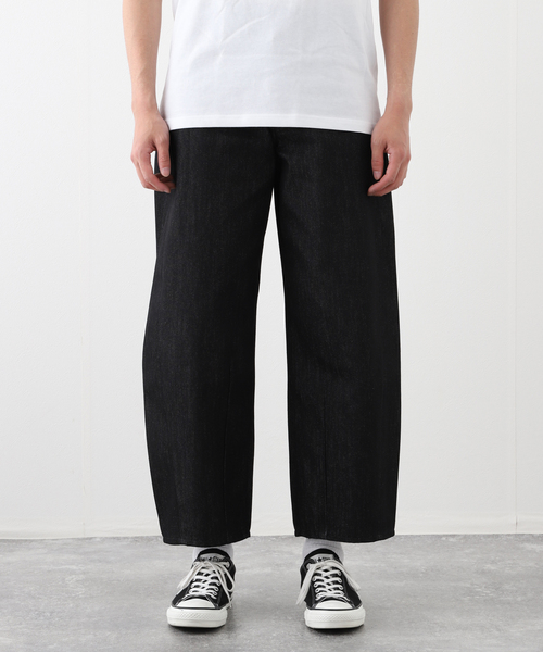 黒 ストレートデニム 33x30 干場別注 S.Slim STR 5pocket USD クロップドデニム – MINIMAL