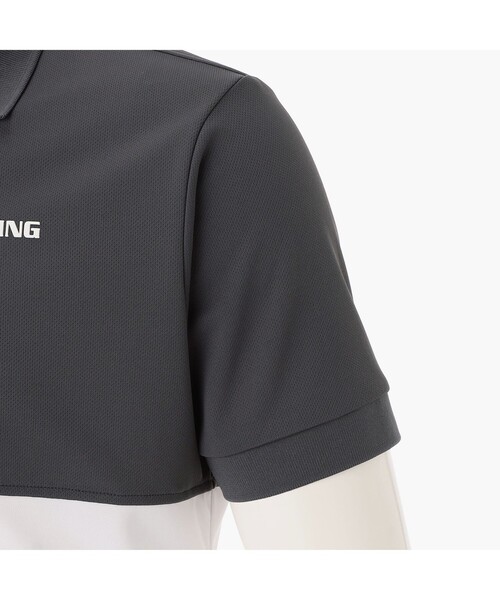 BRIEFING ポロシャツ Mサイズ 黒 ブリーフィング ゴルフウェア 半袖シャツ 春 夏 MS LOGO LINE