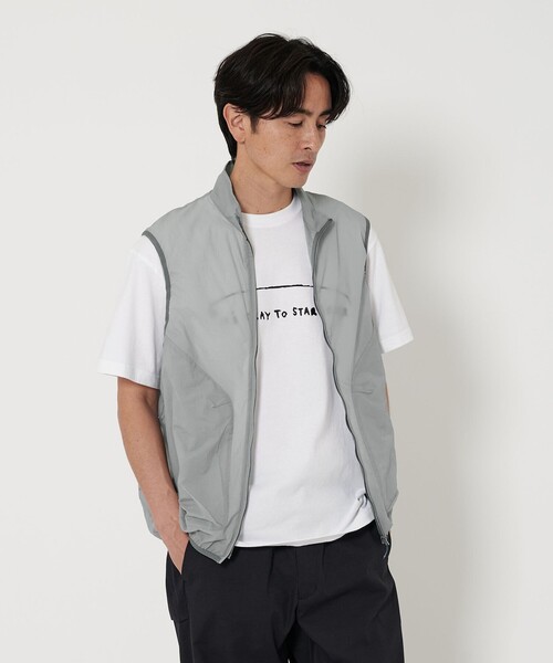 koti BEAUTY&YOUTH W/ナイロン ノーカラー ベスト koti BEAUTY＆YOUTH ナイロンジャケット 「koti BEAUTY＆YOUTH