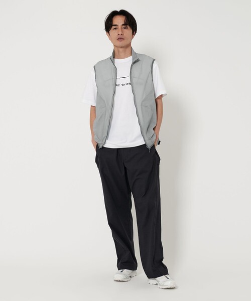 PONTIベスト TOUJOURS ユーティリティベスト Silky PL Flower Jacquard Cloth
