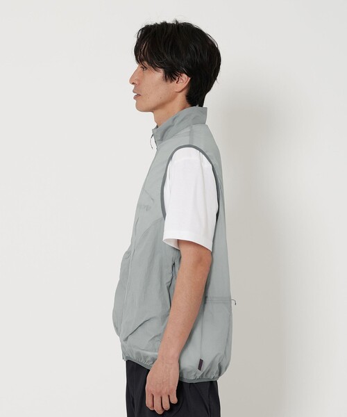 koti BEAUTY＆YOUTH  W/ナイロン ノーカラー ベスト M koti BEAUTY＆YOUTH ナイロンジャケット 「koti BEAUTY＆YOUTH
