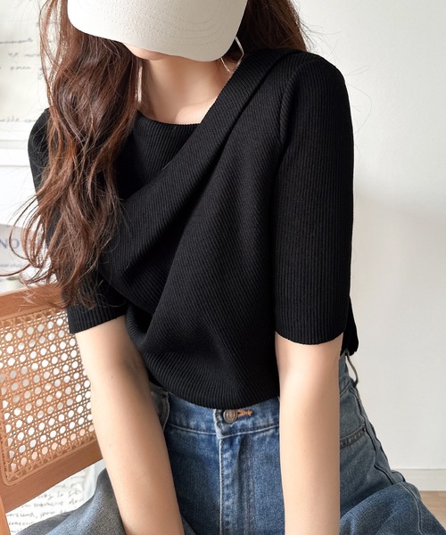 Y21 SHOP | TZ463 针织螺纹休闲抹胸套装RM 75 颜色：黑色尺码
