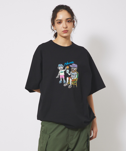 HANA Tシャツ XL NANGA tシャツ 「NANGA/ナンガ」ECOHYBRID イラストレーターT