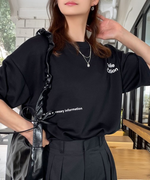 Candlestick tシャツ 肌ざわり美人 とろみ オーガンジープリント