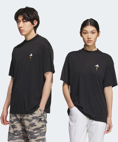 adidas ポロシャツ HEAT. RDY バックグラフィック モックネック