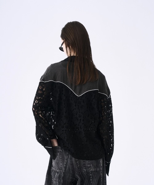 シャツ Western lace short shirt / ウエスタンシャツレース