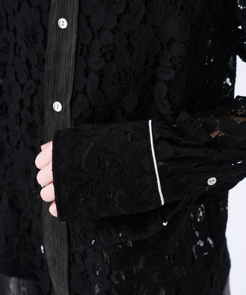 シャツ Western lace short shirt / ウエスタンシャツレース