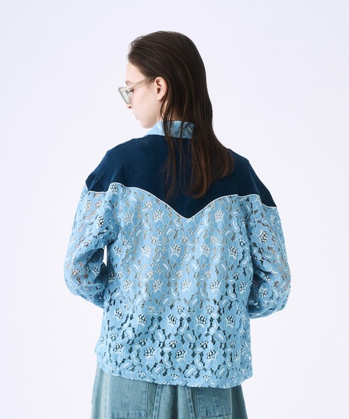 シャツ Western lace short shirt / ウエスタンシャツレース