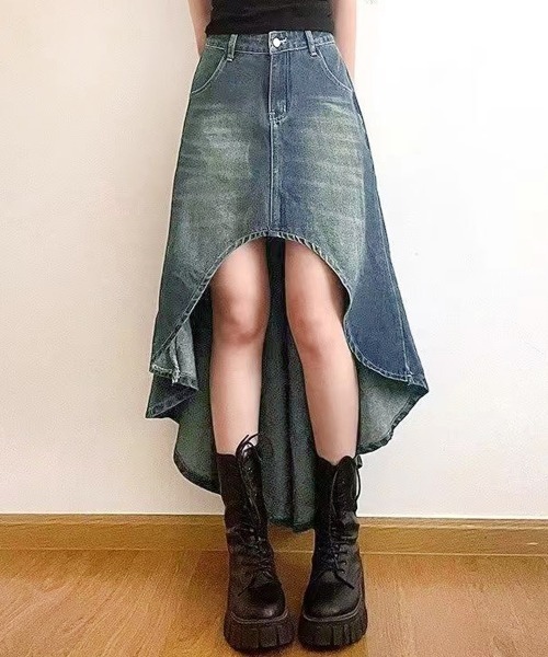 フィッシュテールへプラムスカート スカート デニムフィッシュテールスカート : ZOZOTOWN Yahoo!店