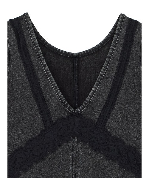 Ameri（アメリ） ワンピース MEDI 2WAY DENIM LIKE LACE DOCKING DRESS