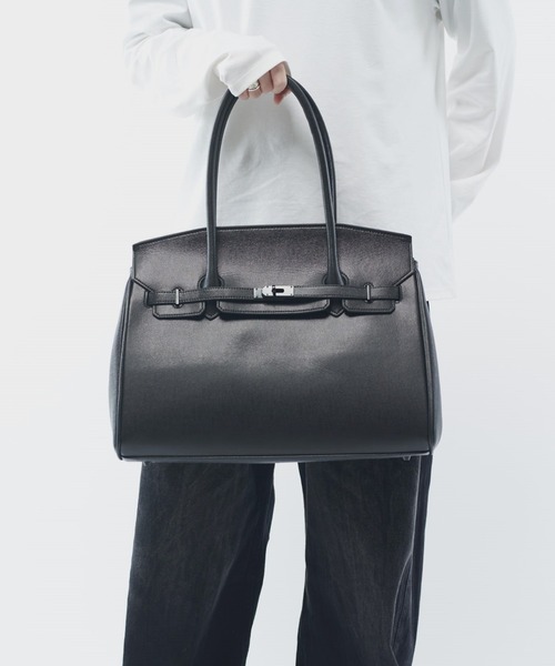 ブラックトートバッグ　ルイス　本革　リアルレザー Lui's（ルイス） トートバッグ オリジナルカウレザーハンドルバック