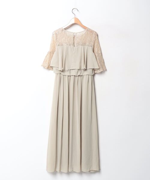 「RUIRUE BOUTIQUE」 半袖ワンピース S ライトカーキ レディース_画像2