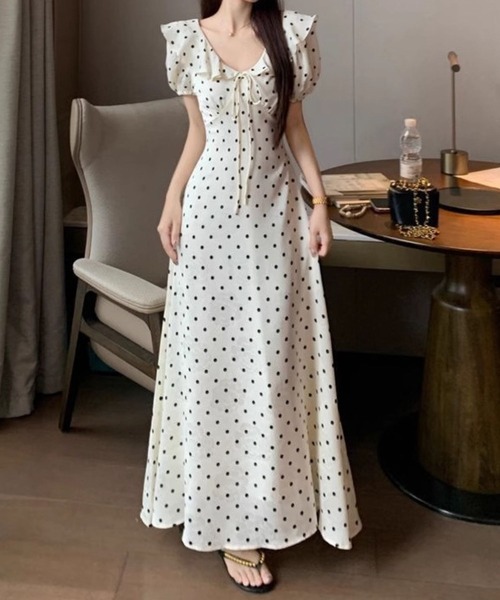 完売✨極美品 ハウスオブロータス タイルプリントフレアーワンピース