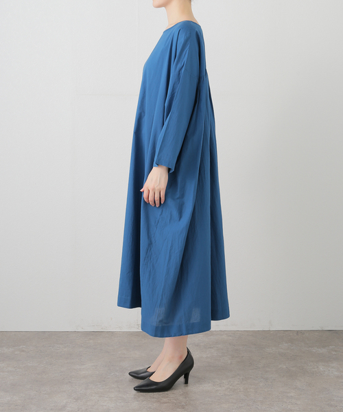 SOIL(ソイル) \"60s LINEN PLAIN\" バンドカラーワンピース SOIL | バンドカラーワンピース〈60s CAMBRIC PLAIN BANDED